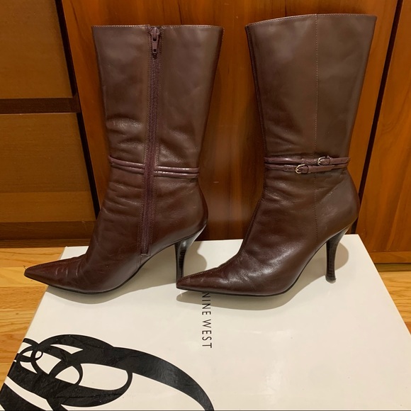 Nine West women’s genuine leather heel boots - Picture 1 of 10